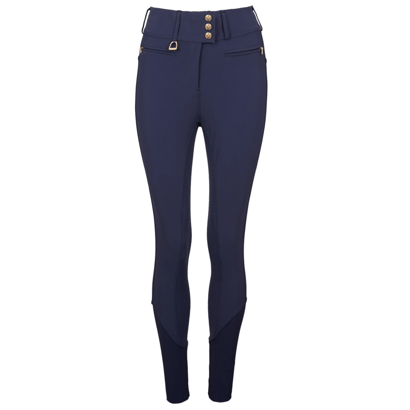 Holland Cooper Premium High Rise Breeches - Yale Blue-3